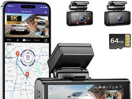 AZDOME M580 3-ch (4K/1080p/1080p) dash cam with touchscreen
