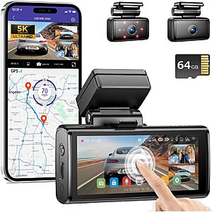 Deal on AZDOME M580 Dash Cam AZDOME M580 3-ch (4K/1080p/1080p) dash cam with touchscreen