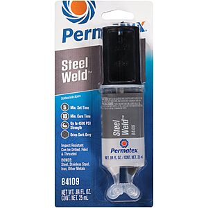 Permatex Steel Weld Multi-Metal Epoxy Deal Permatex Steel Weld Multi-Metal Epoxy (84109) on Amazon