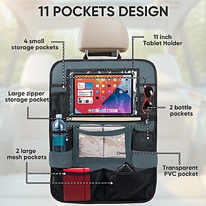 deal-799 BALEINE Backseat Car Organizer, Back Seat Car Organizers and Storage, Kick Mats Back Seat Protector,