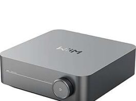 WiiM Amp wireless streaming amplifier in space gray or silver