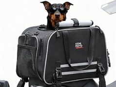 $30.00 – KEMIMOTO Expandable Motorcycle Pet Carrier (Up to 17lbs) $30 + Free Shipping kemimoto expandable motorcycle pet product image
