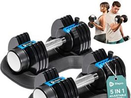 Lifepro Adjustable Dumbbell Set with different weights