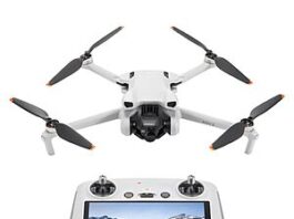 DJI Mini 3 (DJI RC) drone in flight