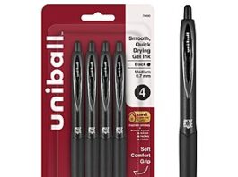 Uniball 207 Plus+ gel pens in a pack of 4
