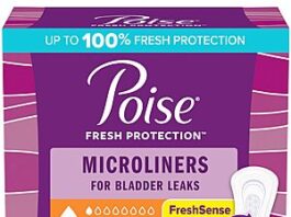 Pack of 50-Count Poise Microliners Incontinence Panty Liners