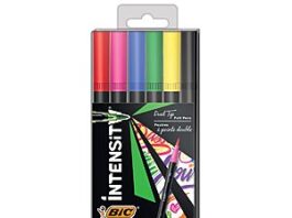 6-Count BIC Intensity Dual Tip Fineliner Pens in assorted colors