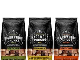 3-Pack Fire & Flavor Wood Chunk Bundle for Smokers (Oak, Apple & Hickory)