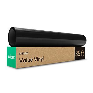 Cricut Value Permanent Vinyl, Black (12in X 35ft)