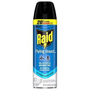 Amazon Deal: 18-Ounce Raid Flying Insect Spray 18-Ounce Raid Flying Insect Spray Outdoor Fresh Scent