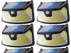 $19.99 – (6 Pack) BUCASA 152LED Solar Motion Light Outdoor 850LM Super Bright 3-Mode Motion Sensor Lights BUCASA 152LED Solar Motion Light Outdoor