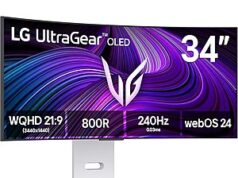 $658.45 – LG 34″ UltraGear 3440×1440 WQHD OLED Curved 240Hz Gaming Monitor (White) + Free Shipping LG UltraGear 3440x1440 WQHD OLED Curved 240Hz Gaming Monitor (White)