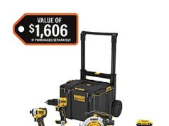 $549.00 – DeWalt 20-Volt MAX ToughSystem Lithium-Ion 6-Tool Brushless Cordless Combo Kit $549 DeWalt 20-Volt MAX ToughSystem Lithium-Ion 6-Tool Brushless Cordless Combo Kit in toolbox