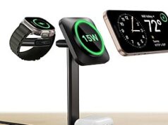 $15.00 – ESR 3-in-1 Qi2 Certified 15W MagSafe Wireless Charging Station (Black or White) ESR 3-in-1 Qi2 Certified 15W MagSafe Wireless Charging Station in Black or White