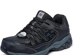$48.99 – | Skechers Men’s Cankton Steel Toe Construction Shoe – Electrical Hazard Rated, Memory Foam at Amazon Skechers Men's Cankton Steel Toe Construction Shoe in Black/Charcoal