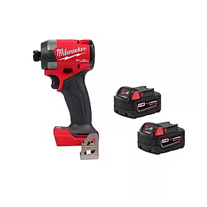 Milwaukee M18 FUEL Impact Driver deal at Home Depot Milwaukee M18 FUEL Impact Driver with two batteries