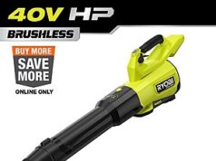 $169.00 – $169: RYOBI 40V HP Brushless Whisper Series 180 MPH 800 CFM Cordless Battery Leaf Blower (Tool Only) at HomeDepot RYOBI 40V HP Brushless Whisper Series Leaf Blower
