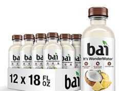 $11.40 – Thumb Score: +6 Amazon amazon.com has 12-Pack 18-Oz Bai Antioxidant Infused Water (Puna Coconut Pineapple) for w/ S&S + Free Shipping w/ Prime or on orders over $35 A photo of a 12-pack of Bai Antioxidant Infused Water in Puna Coconut Pineapple flavor