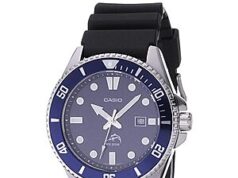 $53.97 – : Casio MDV106 Unisex Analog Watch – 200M WR, Stainless Steel, Resin Band, Date, 3-Year Battery(Blue) at Amazon Casio MDV106 unisex analog watch in blue