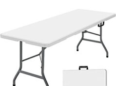 $28.99 – Pre-order, Jopath 6 Foot Folding Table,White Plastic Folding Table Jopath 6 Foot Folding Table in white