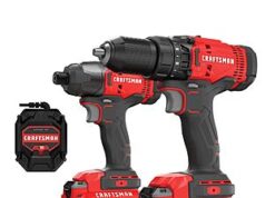 $99.00 – Craftsman V20 20V Max 2-Tool Driver/Drill Combo Kit w/ 2 x 1.5 mAh Batteries Charger & Case + Free Shipping Craftsman V20 2-Tool Driver/Drill Combo Kit with batteries and case