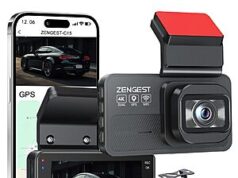 $35.99 – Zengest 4K+1080P Dual Dash Cam w/ 5G WiFi, 64GB Card, Night Vision & 24H Parking Mode + Free Shipping Zengest Dual Dash Cam with Advanced Driver-Assistance Systems (ADAS) and GPS