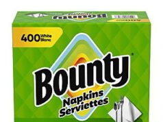 $5.74 – Bounty Everyday Disposable Paper Napkins, White, 400 Count Napkins get 50c Walmart Cash FS Walmart+ Bounty Everyday Disposable Paper Napkins in white color