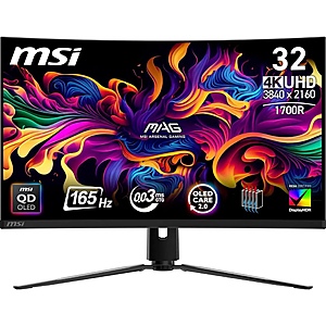 MSI MAG 321CUP QD-OLED gaming monitor in black