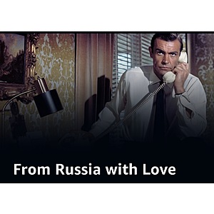 AppleTV Bond Movies Deal: From Russia with Love and Goldfinger Poster of the James Bond movie 'From Russia with Love' on AppleTV