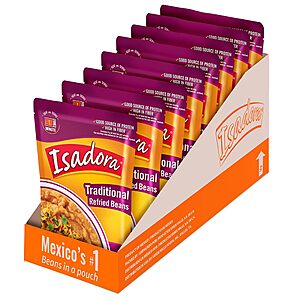 8-Pack Isadora Traditional Refried Beans in Pouch