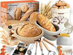 $22.79 – Acessorz Sourdough Bread Baking Kit w/ 2 Proofing Baskets, Starter Jar, Baking Tools, Stencils, & More + Free Shipping Acessorz Sourdough Bread Baking Starter Kit with proofing baskets and tools