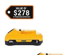 $60.00 – $60: DEWALT 20V MAX Compact Lithium-Ion 3.0Ah Battery Pack (2 Pack) at HomeDepot DEWALT 20V MAX Compact Lithium-Ion 3.0Ah Battery Pack (2 Pack)