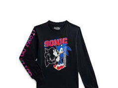 $3.46 – Sonic the Hedgehog Boys Graphic Tee with Long Sleeves, Sizes XS-2XL – Black/, Light Blue/$5.47 Sonic the Hedgehog Boys Graphic Tee with long sleeves in black and light blue