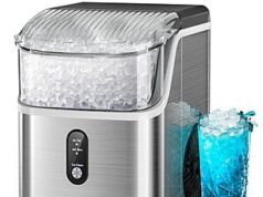 $98.99 – Kismile Countertop Nugget Ice Maker (35 lbs/Day, Self-Cleaning, Silver) + Free Shipping Kismile Countertop Nugget Ice Maker in Silver