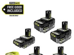 $199.00 – RYOBI ONE+ 18V HP Batteries: 4x 4.0Ah + 1x 2.0Ah + Charger $199 + Free S&H ryobi one 18v batteries product image