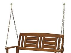 $80.09 – Furinno Tioman Hardwood 4′ 2-Seater Outdoor Porch Swing w/ Chains (Natural) + Free Shipping w/ Prime or on $35+ furinno tioman hardwood 2seater product image