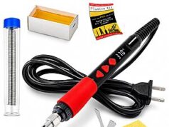 $4.99 – Plusivo 60W Digital LED Soldering Iron Kit w/ Solder Wire, Flux Paste, Stand & Sponge + Free Shipping Plusivo 60W Digital LED Soldering Iron Kit with accessories