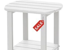 $33.74 – Gardenstar Adirondack HDPE Outdoor Side Table (Blue or White) + Free Shipping w/ Prime or on $35+ Gardenstar Adirondack HDPE Outdoor Side Table in Blue or White