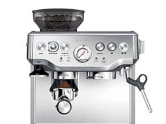 $549.99 – Breville Stainless Steel Barista Express Espresso Machine Light Silver BES870XL: 15 Bars Pressure, Milk Frother, Grinder Breville Stainless Steel Barista Express espresso machine in light silver