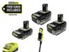 $199.00 – Ryobi ONE+ HP 18V Kit w/ (2) 4.0 Ah Batteries, 2.0 Ah Battery, Charger, & ONE+ HP Stick Vacuum + Free Shipping $199 Ryobi ONE+ HP 18V Kit with batteries and stick vacuum cleaner