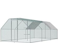 $169.53 – Chicken Coop Large Metal Chicken House/Pen with Climbing Frame for 15-20 Chickens Chicken Coop Large Metal with Climbing Frame