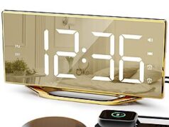 $12.99 – PPLEE Dimmable Loud Alarm Clock w/ Bed Shaker for Heavy Sleeper + Free Shipping w/ Prime or on $35+ PPLEE Dimmable Loud Alarm Clock with Bed Shaker in gold