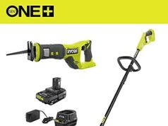$99.00 – RYOBI ONE+ 18V 13 in. Cordless Battery String Trimmer and Reciprocating Saw with 2.0 Ah Battery & Charger $99 RYOBI ONE+ String Trimmer and Reciprocating Saw with 2.0 Ah Battery & Charger