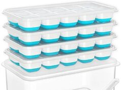 $6.49 – 4-Pack Doqaus Ice Cube Tray w/ Lid and Bin + Free Shipping w/ Prime or on $35+ Four Doqaus ice cube trays with lids and a bin