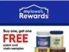 MyLowe’s Rewards members, Buy one get one free paint and stain samples mylowes rewards members buy product image