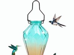 $11.99 – 25-Oz MCHBF Hanging Glass Hummingbird Feeder w/ 5-Flower Feeding Ports + Free Shipping w/ Prime or on $35+ 25-Oz MCHBF Hanging Glass Hummingbird Feeder in Diamond Green/Diamond Red