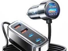 $12.99 – 108W 6-Port Ainope USB-C Car Charger Adapter w/ 5′ Cable + Free Shipping w/ Prime or on $35+ Ainope USB-C Car Charger with 6 ports