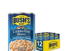 $11.29 – BUSH’S BEST 15.5 oz Canned Cannellini Beans, Source of Plant Based Protein and Fiber, Low Fat, Gluten Free, (Pack of 12) Bush's Best 15.5 oz Canned Cannellini Beans