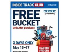 $29.99 – Harbor Freight: FREE 5 Gallon Bucket with Any Purchase for ITC Members, Purchase for Non-ITC Harbor Freight logo with free bucket image in background