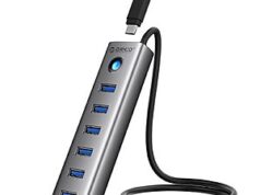 $9.91 – TITLE: ORICO 7-Port USB 3.0 Hub, Aluminum USB Multiple Adapter, 5Gbps USB Extender USB Splitter with 1.64Ft Cable ORICO 7-Port USB 3.0 Hub